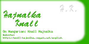 hajnalka knall business card